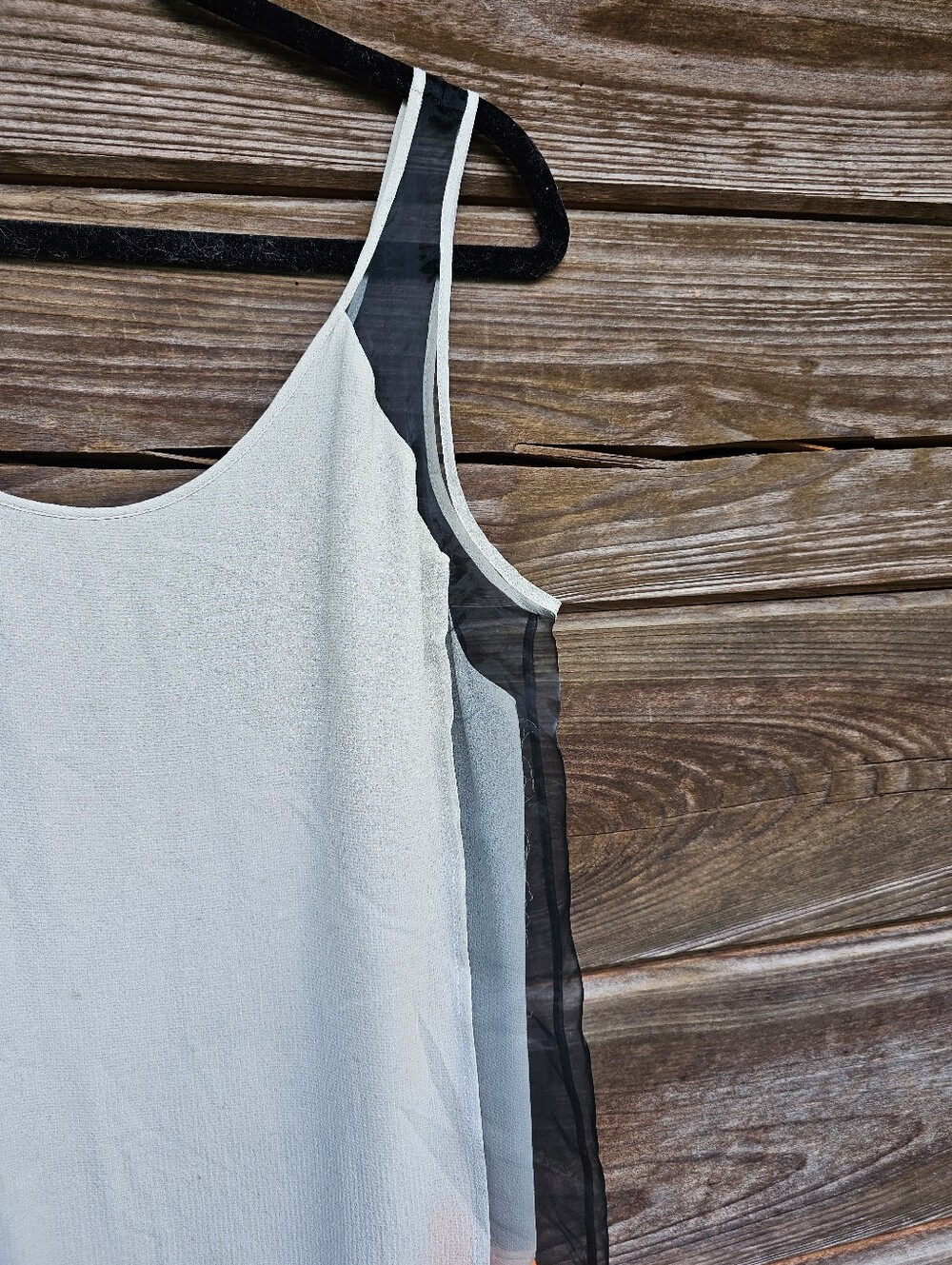 Helmut Lang Colorblock Layered Sheer Silk Dress Size 10 Gray Black Neon Orange - Picture 4 of 11